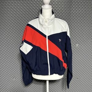 Reebok Women's Classics Vector  ZipTrack Jacket Red‎ White & Blue Size L NWT $39